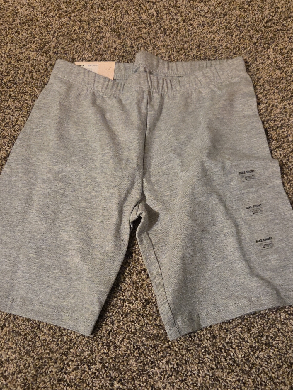 Kids' Grey Elastic-Waist Athletic Shorts